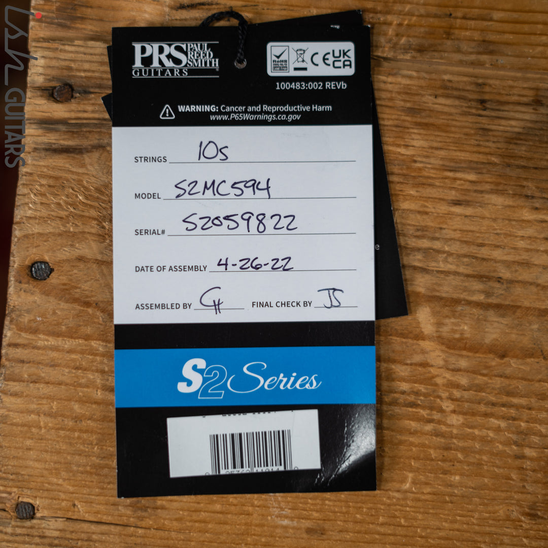 PRS S2 McCarty 594 Electric Guitar Lake Blue