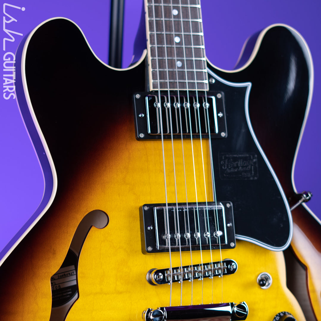 Heritage H-535 Semi-Hollow Electric Guitar Original Sunburst