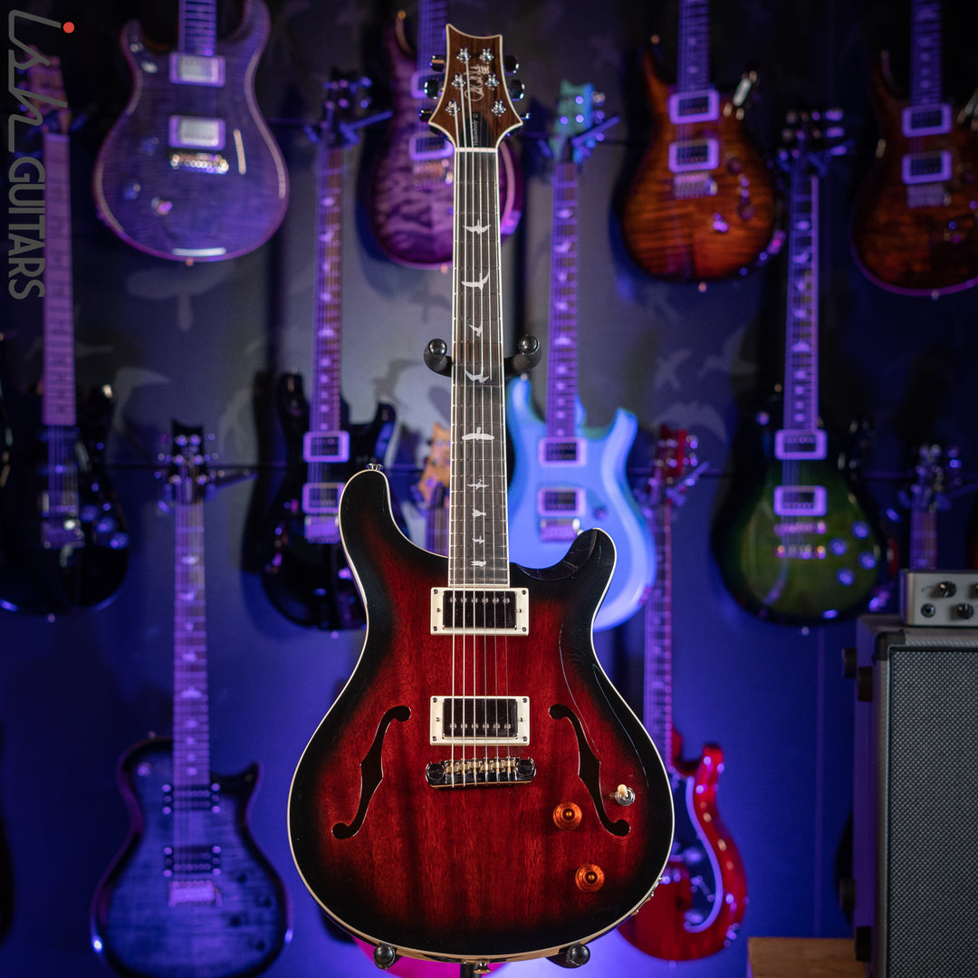 PRS SE Hollowbody Standard Electric Guitar Fire Red Burst