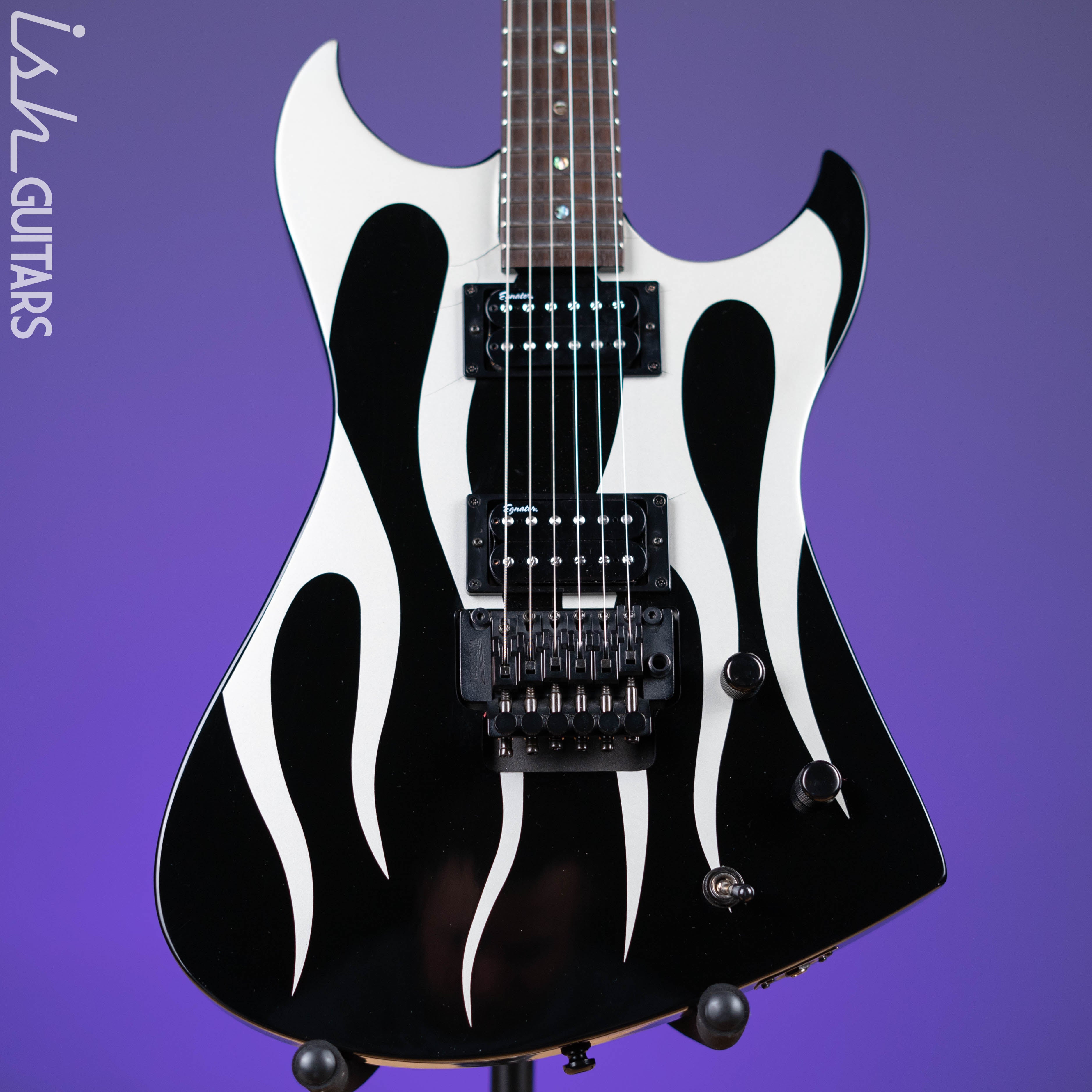 2007 Washburn DD61 Dan Donegan Signature Silver Flames – Ish Guitars