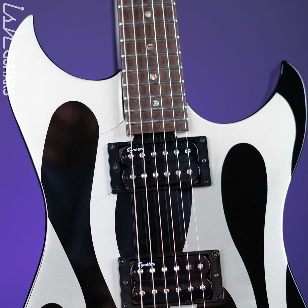 2007 Washburn DD61 Dan Donegan Signature Silver Flames