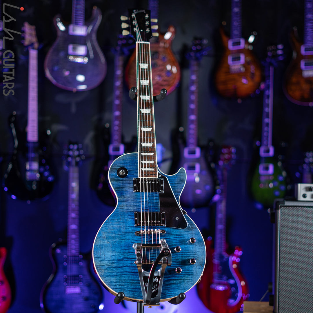 2017 Gibson Custom Shop USA Les Paul Bigsby (Class 5 COA) Faded Blue Flame