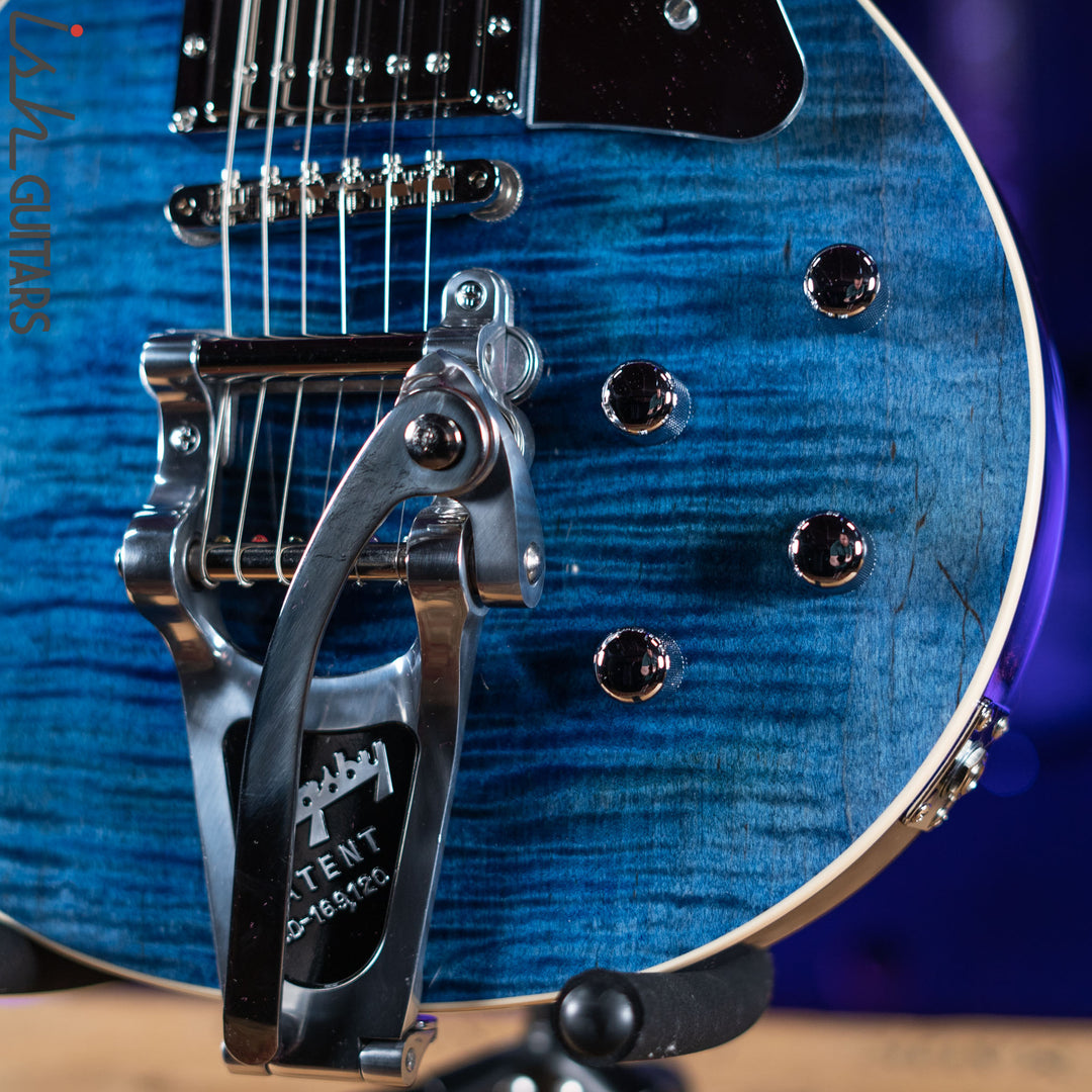 2017 Gibson Custom Shop USA Les Paul Bigsby (Class 5 COA) Faded Blue Flame