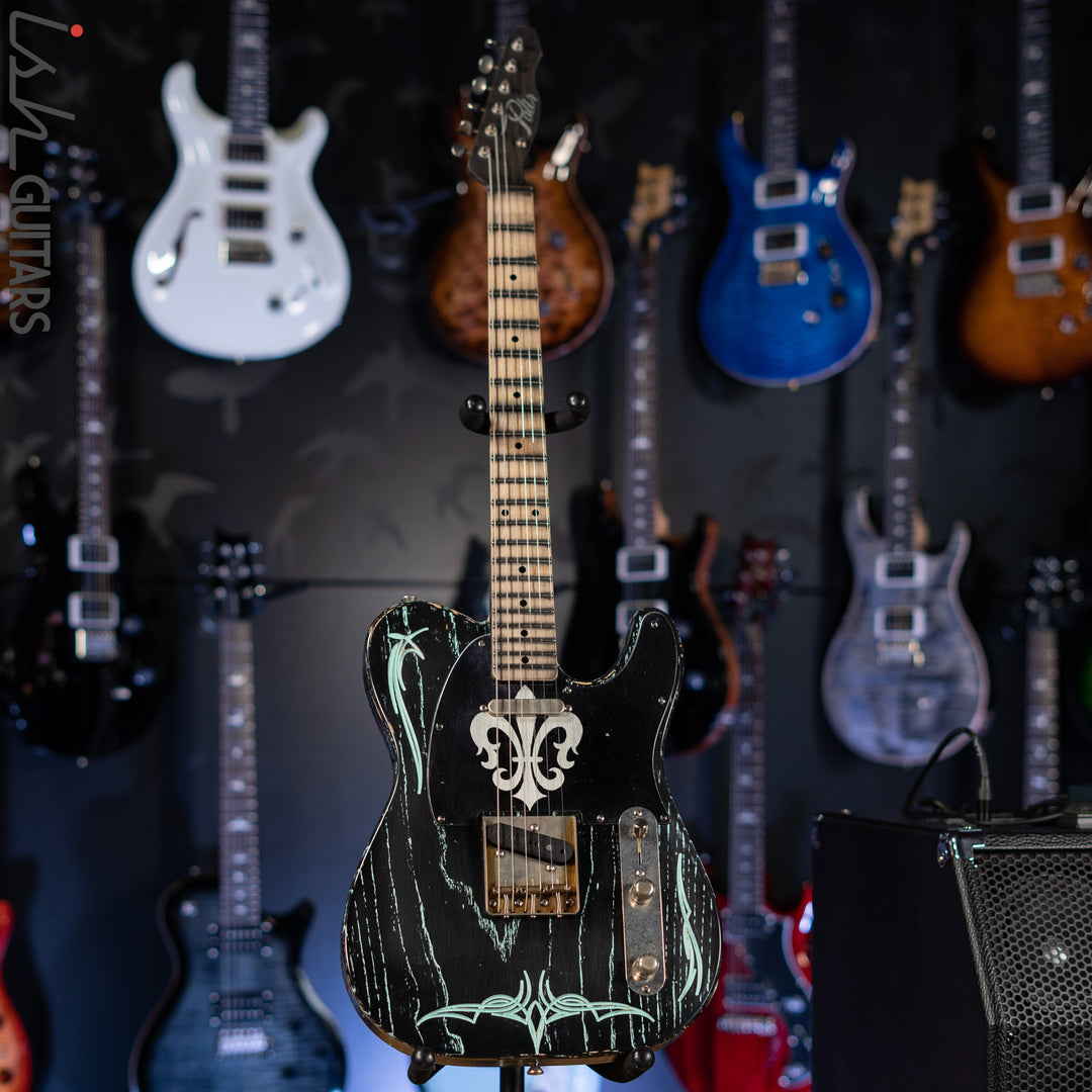 2015 Palir Pinstripe Titan Tele Aged Black/Kelly Green