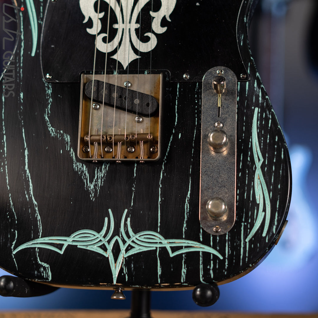 2015 Palir Pinstripe Titan Tele Aged Black/Kelly Green