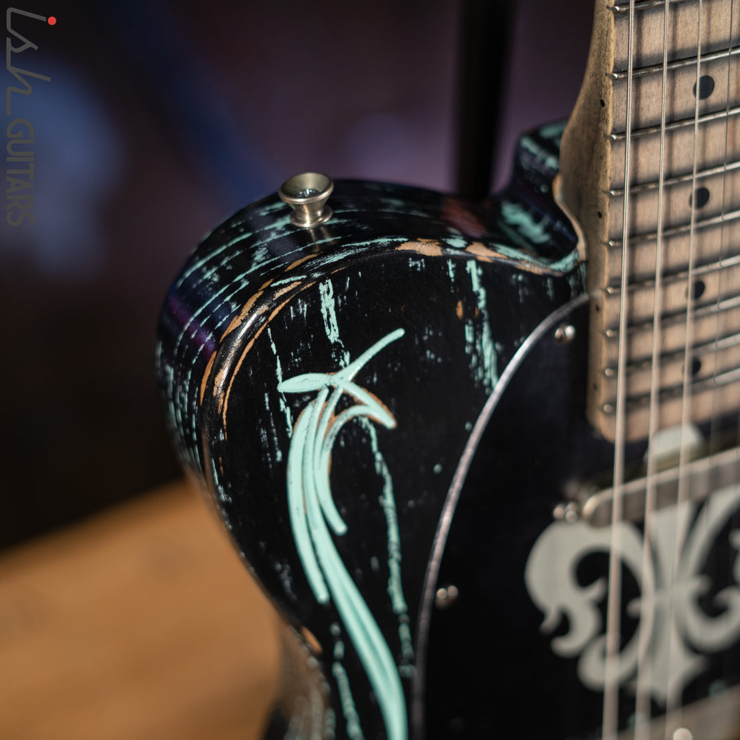 2015 Palir Pinstripe Titan Tele Aged Black/Kelly Green