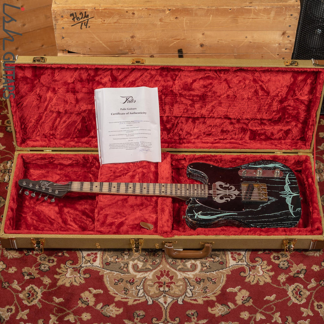 2015 Palir Pinstripe Titan Tele Aged Black/Kelly Green