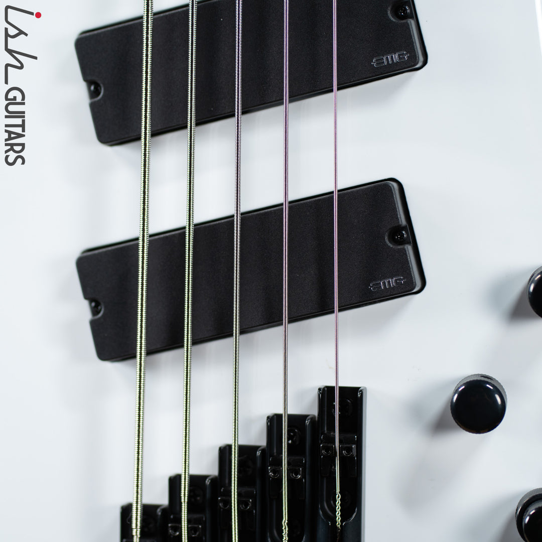 Ish X Spector NS Dimension 5 String EMG Darkglass White Gloss DEMO