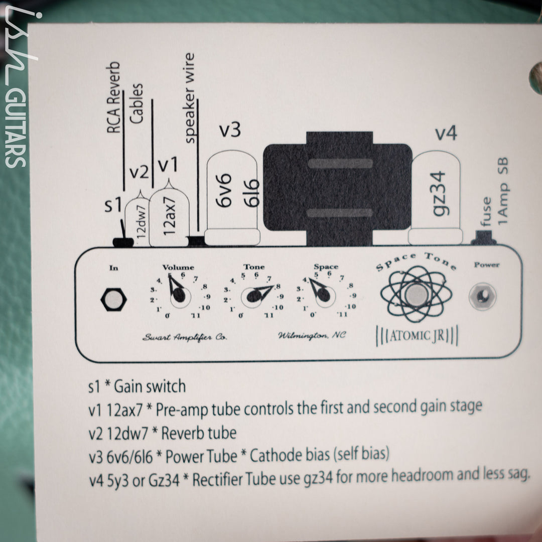 Swart Space Tone Atomic Jr. Guitar Amplifier Seafoam Green