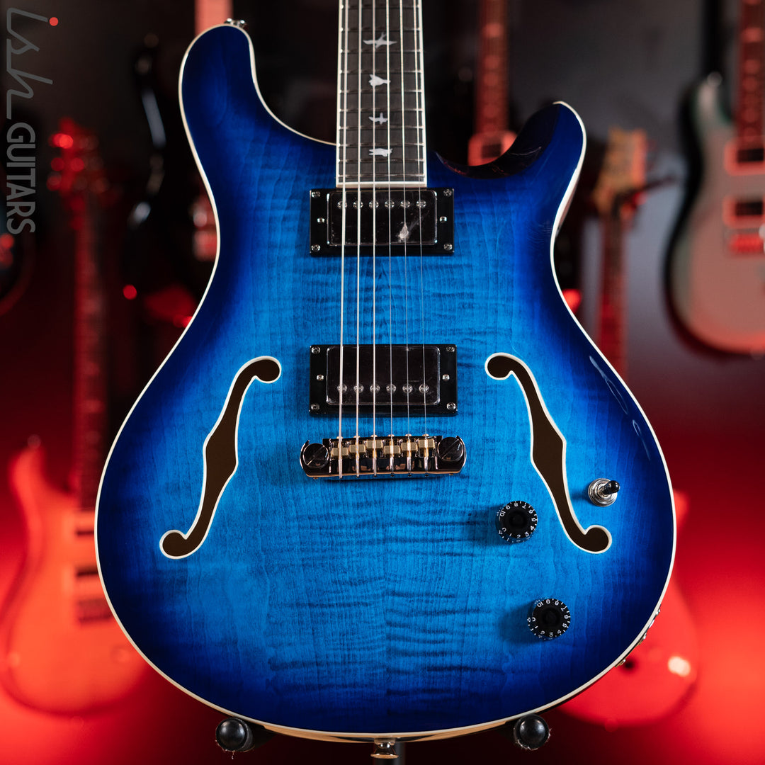 PRS SE Hollowbody II Faded Blue Burst Demo