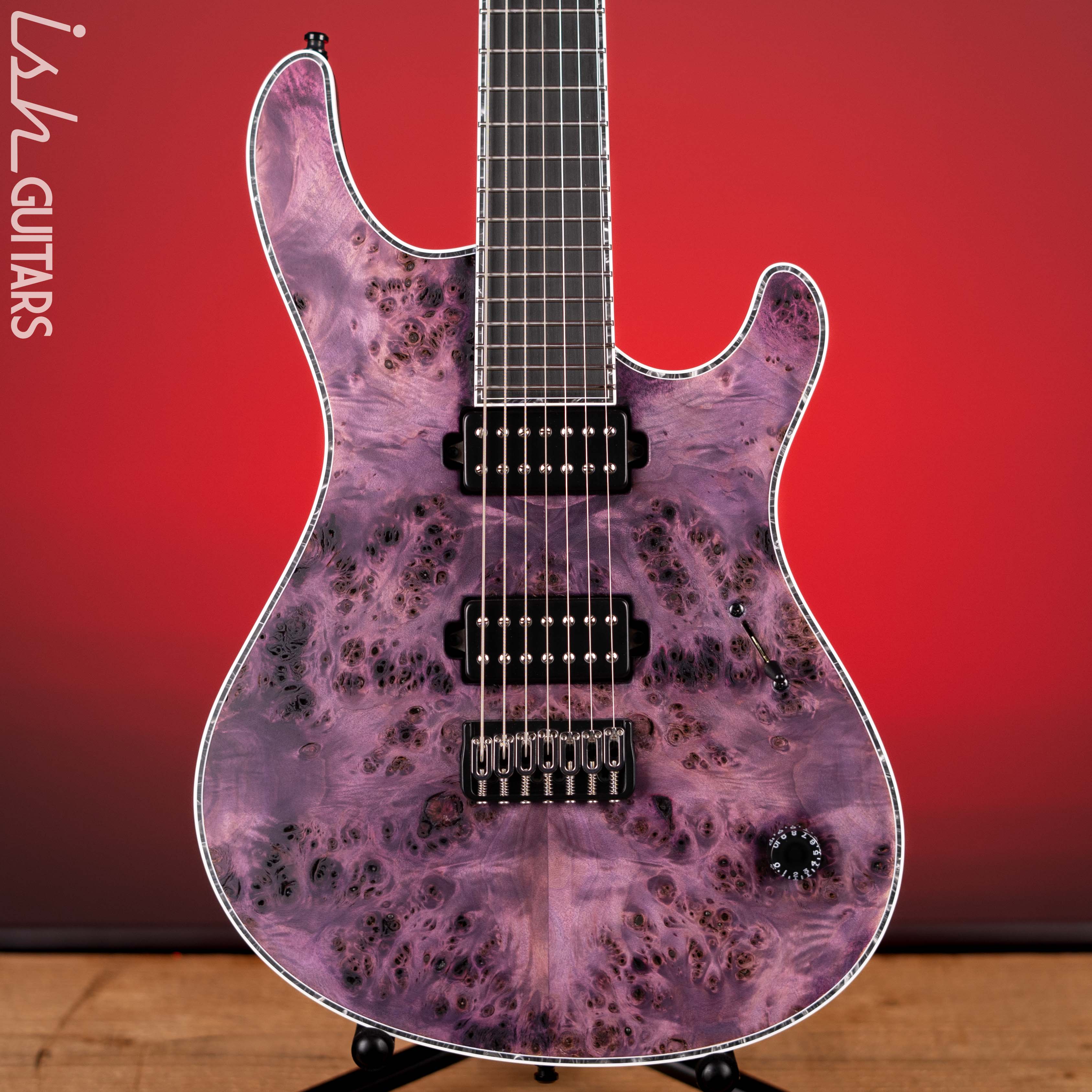 Mayones Regius 7 7弦ギター Hiscoxハードケース付 Mayones Regius 7 7-String Electric Guitar Antique Violet Raw – Ish