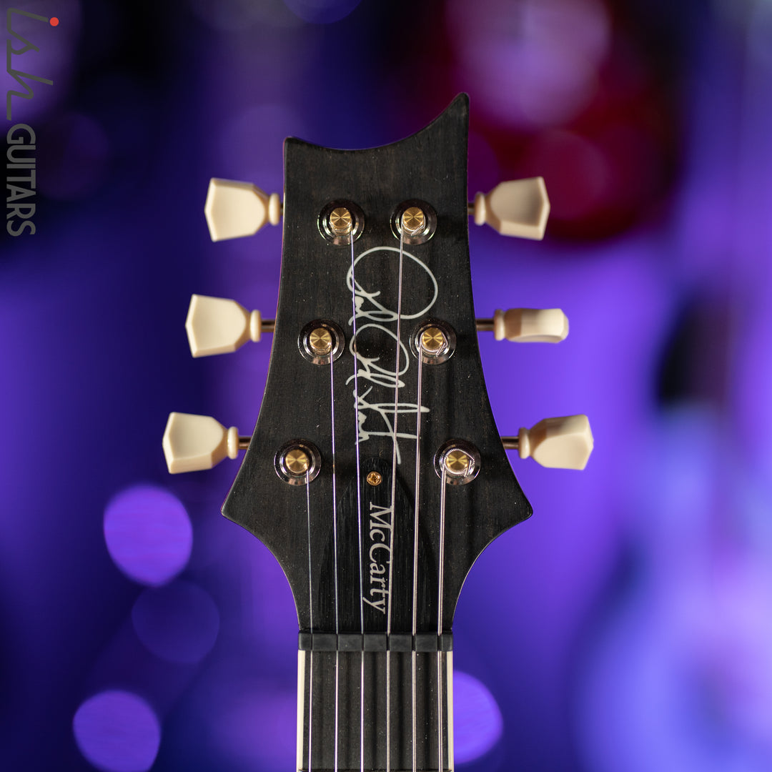 PRS McCarty Lefty Wood Library Charcoal Burst 10 Top Flame Maple