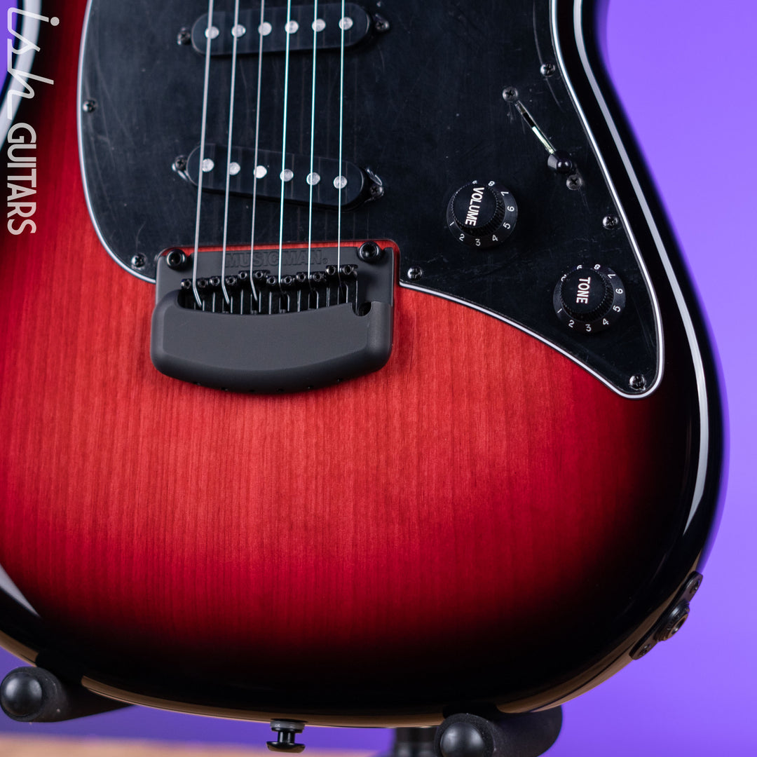 Ernie Ball Music Man Cutlass HT SSS Trem Raspberry Burst