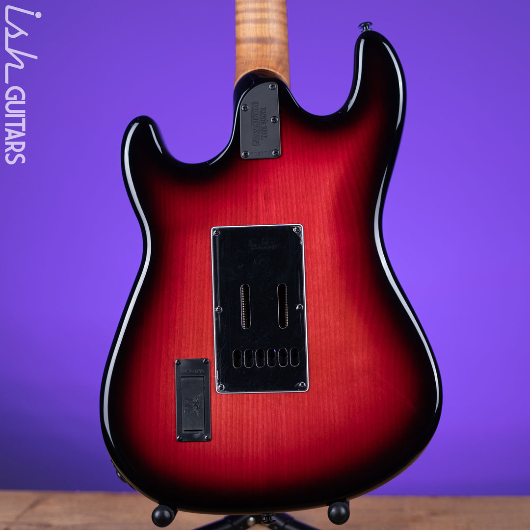 Ernie Ball Music Man Cutlass HT SSS Trem Raspberry Burst