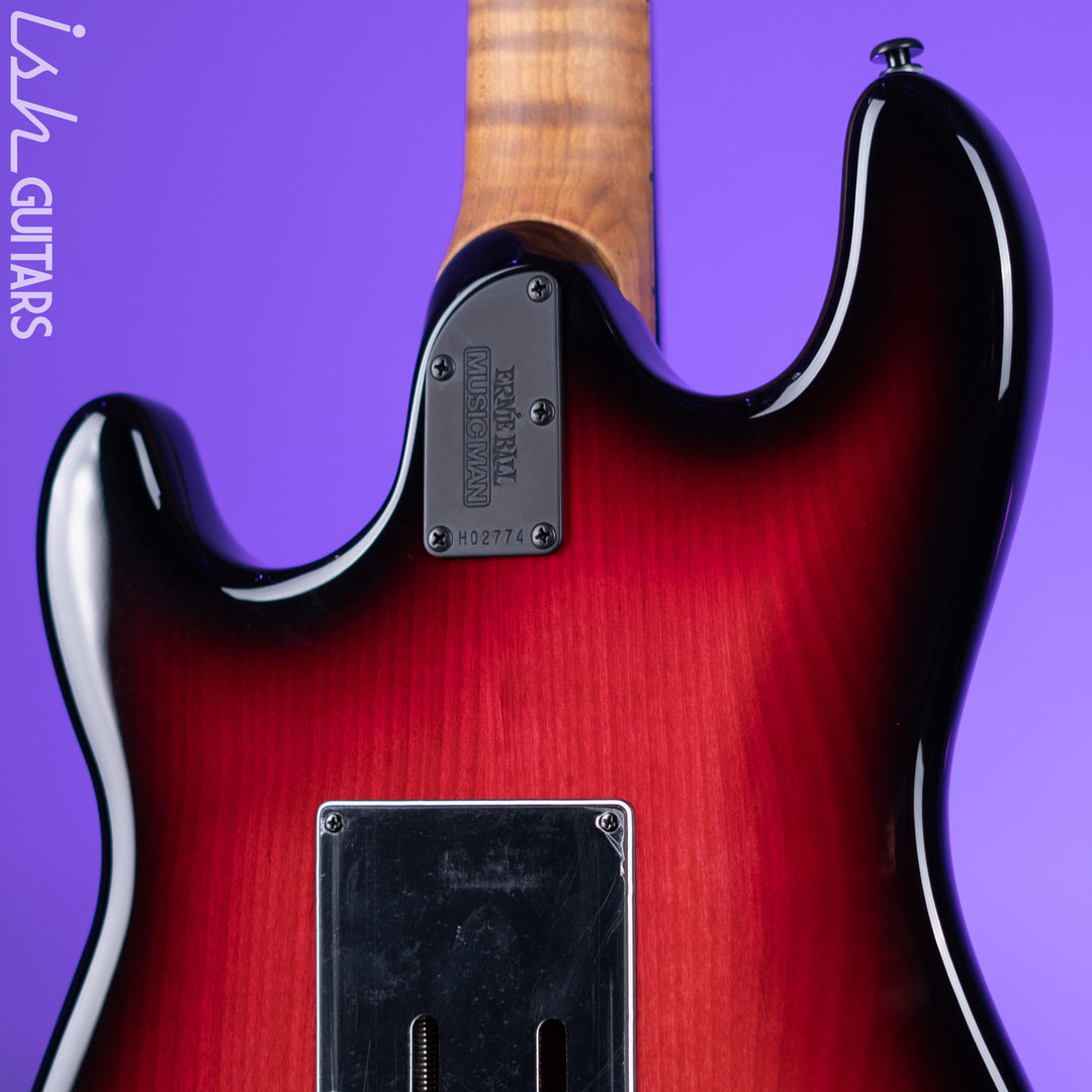 Ernie Ball Music Man Cutlass HT SSS Trem Raspberry Burst