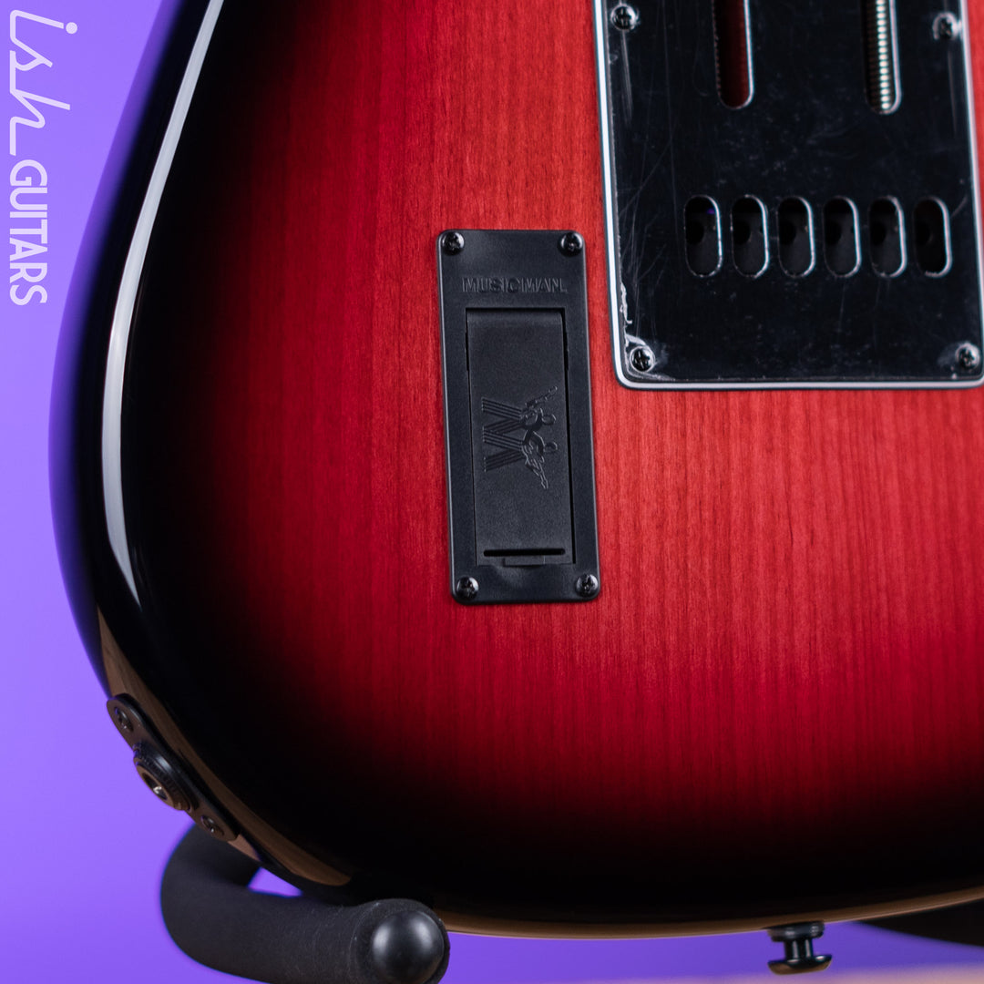 Ernie Ball Music Man Cutlass HT SSS Trem Raspberry Burst