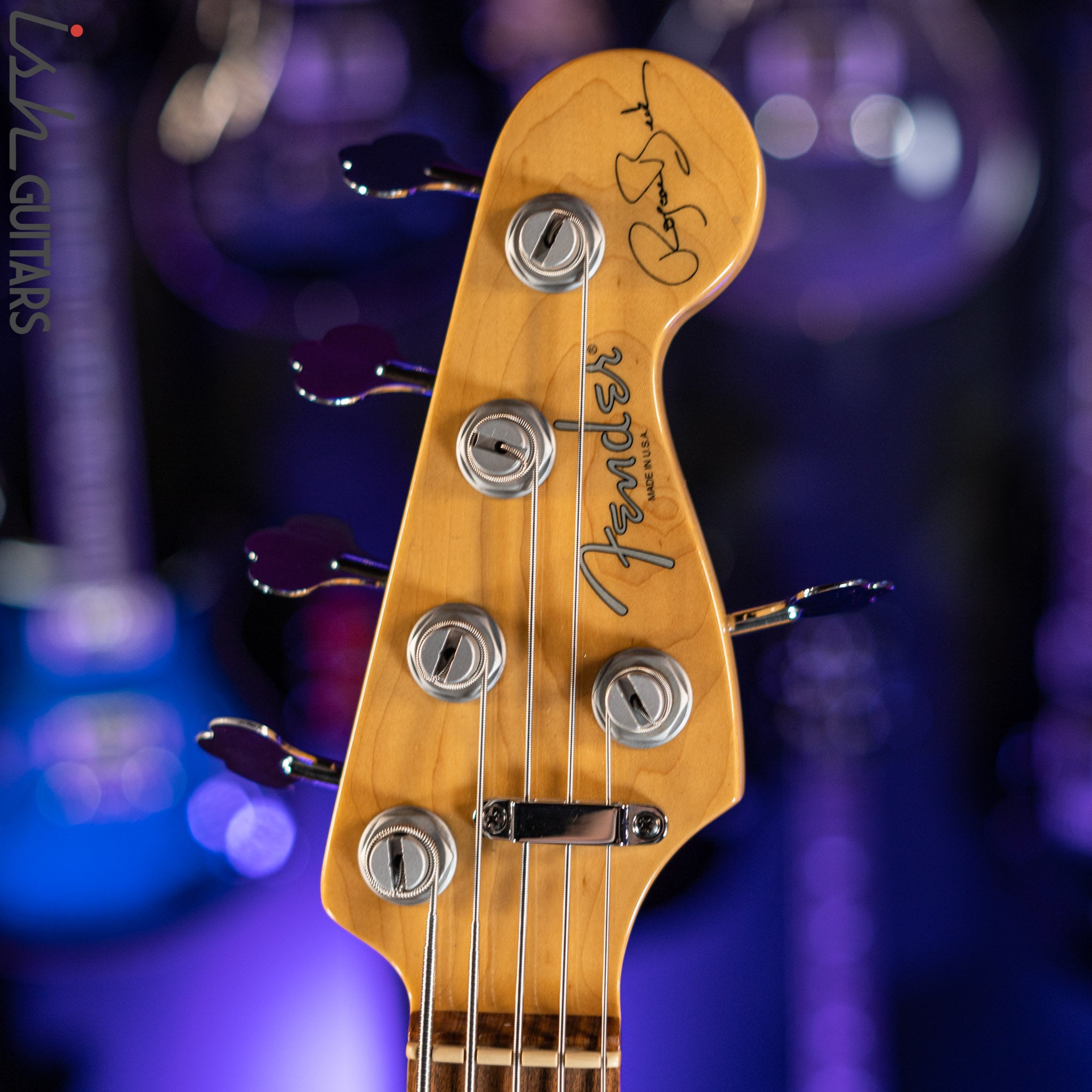 1998 Fender Roscoe Beck V Signature Bass Sunburst – Ish Guitars