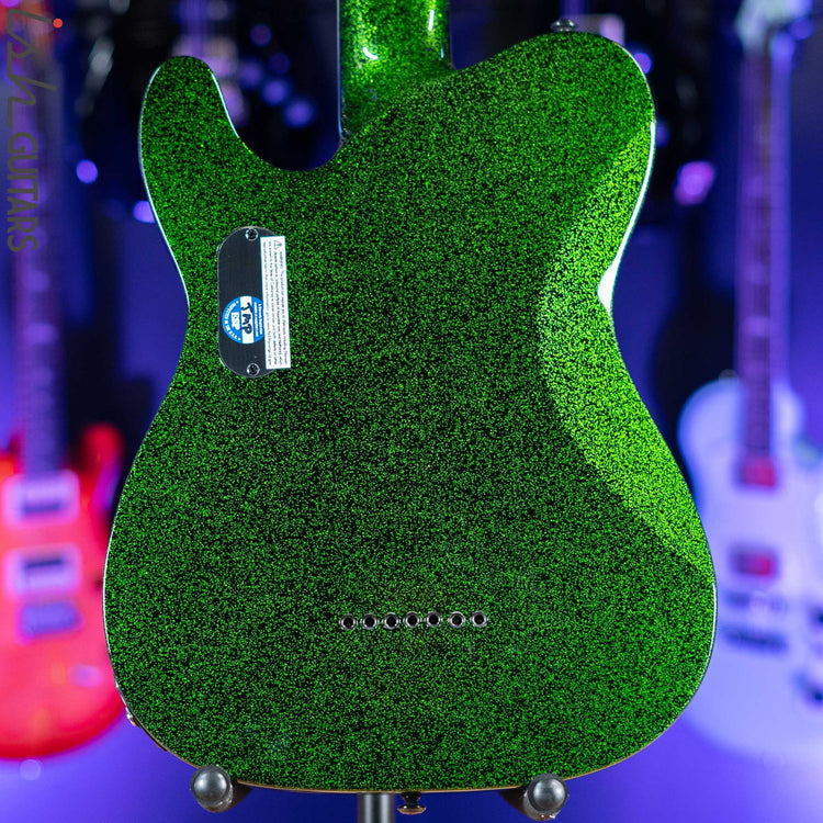 ESP LTD SCT-607 Baritone Green Sparkle Store Demo – Ish Guitars