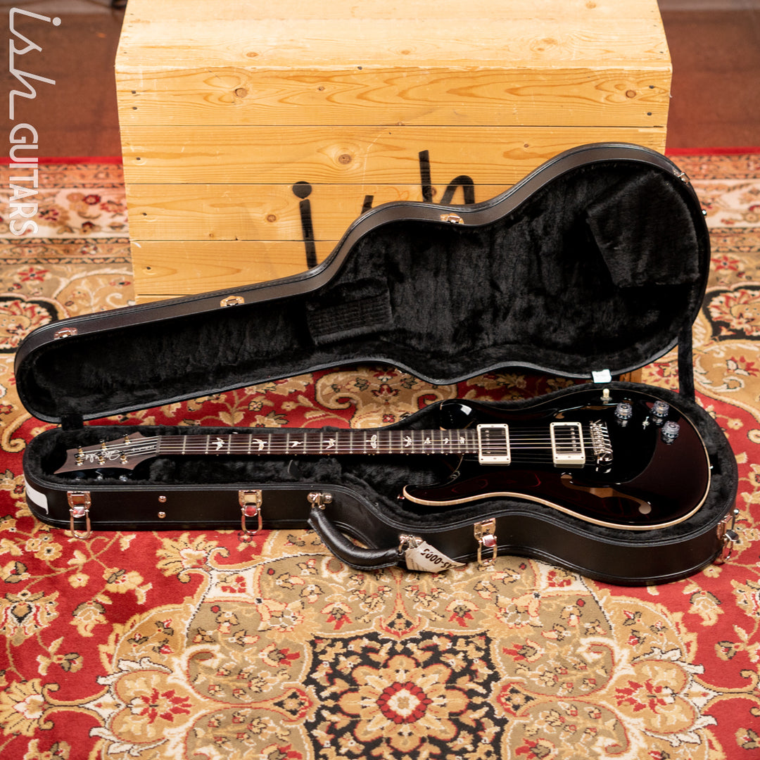 PRS Hollowbody II Piezo Black Gloss w/ Natural Binding