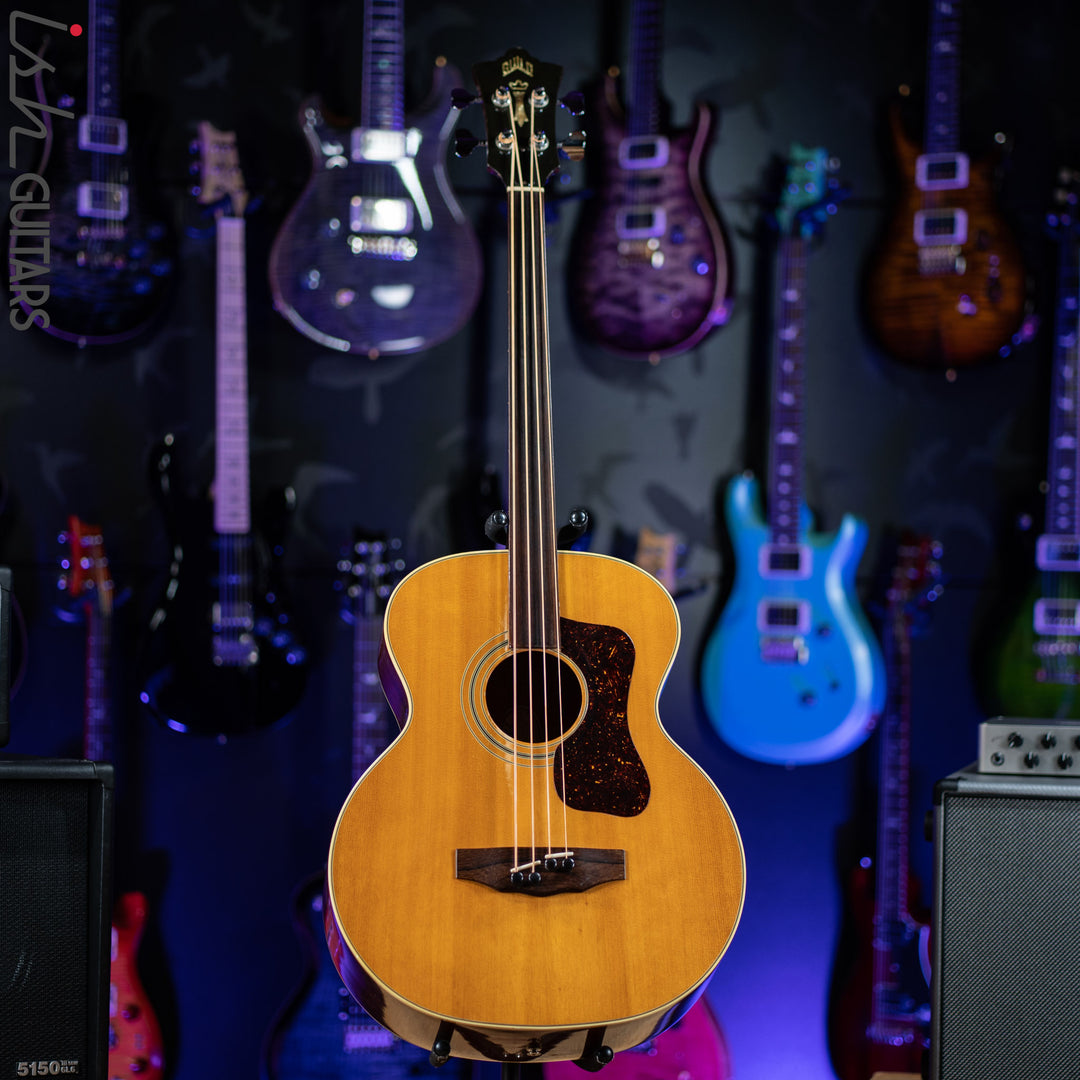 1976 Guild B5O NT Fretless Acoustic Bass Guitar Natural