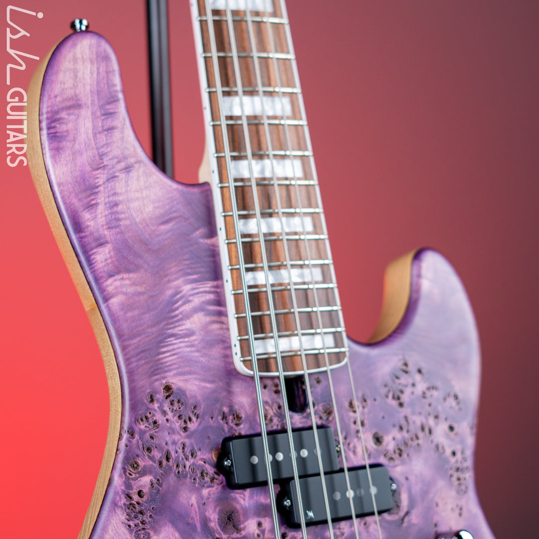 Mayones Jabba MalaMan 5 Federico Malaman Signature Bass Antique Violet Raw