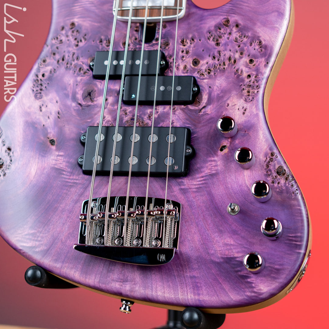 Mayones Jabba MalaMan 5 Federico Malaman Signature Bass Antique Violet Raw