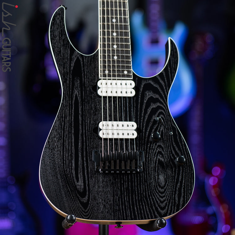 Ibanez Prestige RGR752AHBF 7-String Guitar Weathered Black