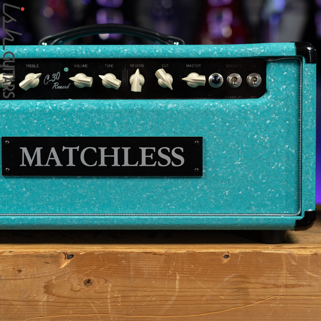 Matchless HC-30R Reverb Shower Curtain Turquoise