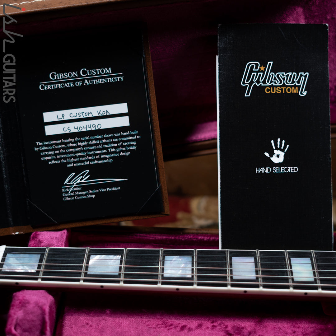 2015 Gibson Custom Shop Les Paul Natural Koa