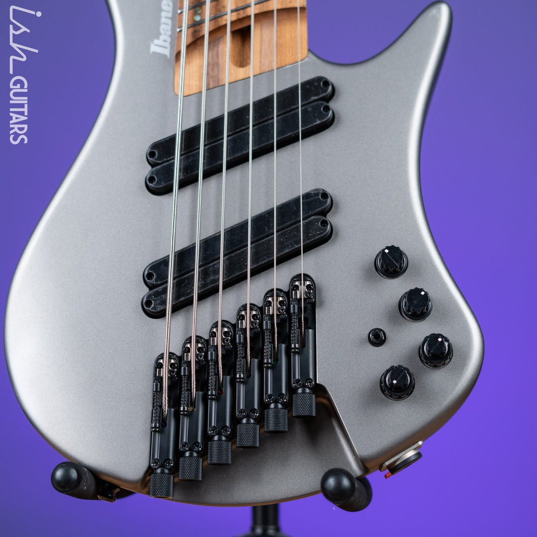 Ibanez EHB1006MS 6-String Headless Bass Metallic Grey Matte Demo