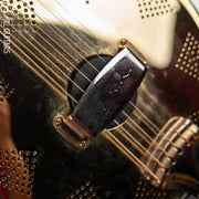 Dean Thin Body Acoustic-Electric Resonator Etched Chrome Gold