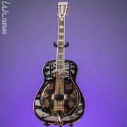 Dean Thin Body Acoustic-Electric Resonator Etched Chrome Gold