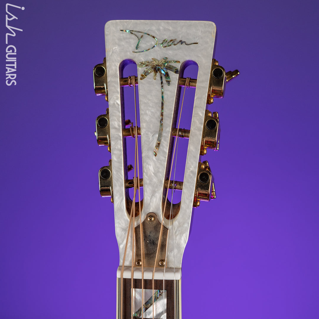 Dean Thin Body Acoustic-Electric Resonator Etched Chrome Gold