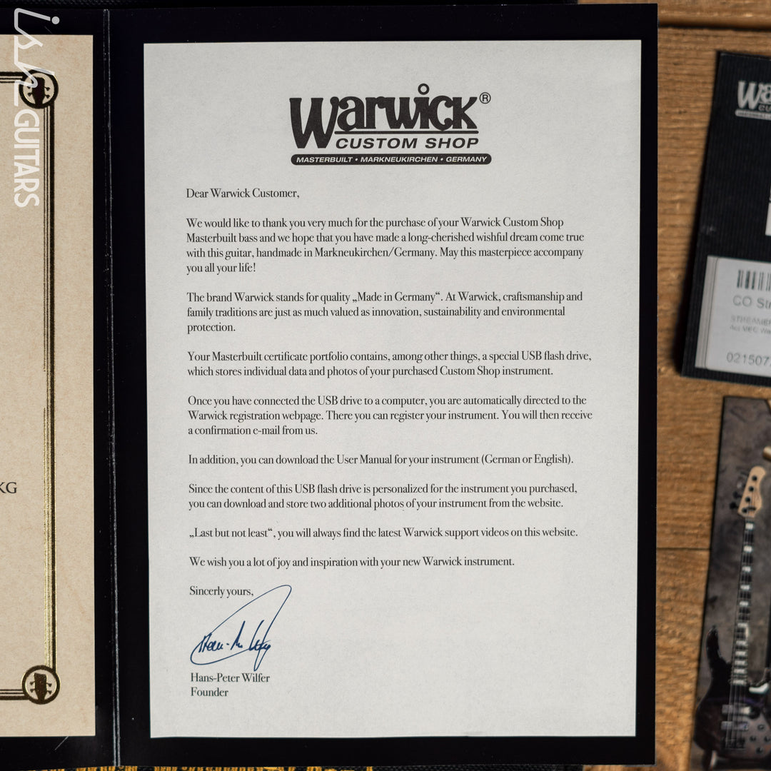 Warwick Custom Shop Streamer LX 5-String Bass Petrol Green NAMM