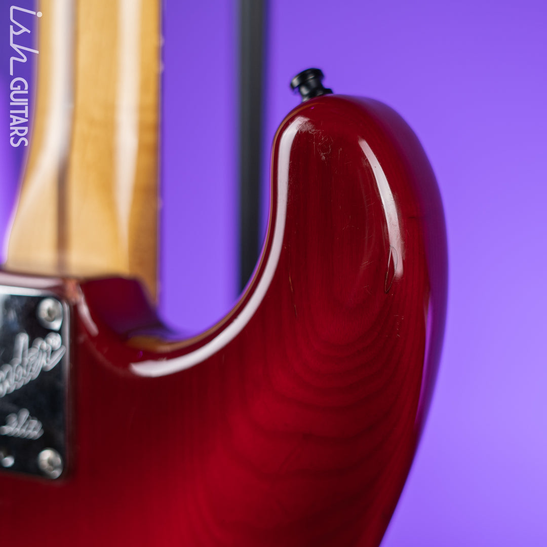 1983-1984 Fender Elite Stratocaster Red Scalloped Fretboard Wild Cherry