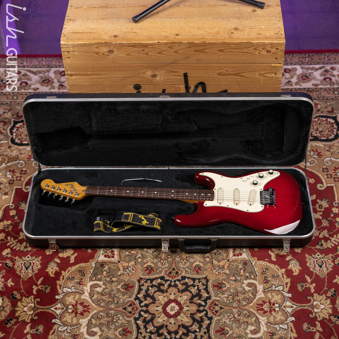 1983-1984 Fender Elite Stratocaster Red Scalloped Fretboard Wild Cherry