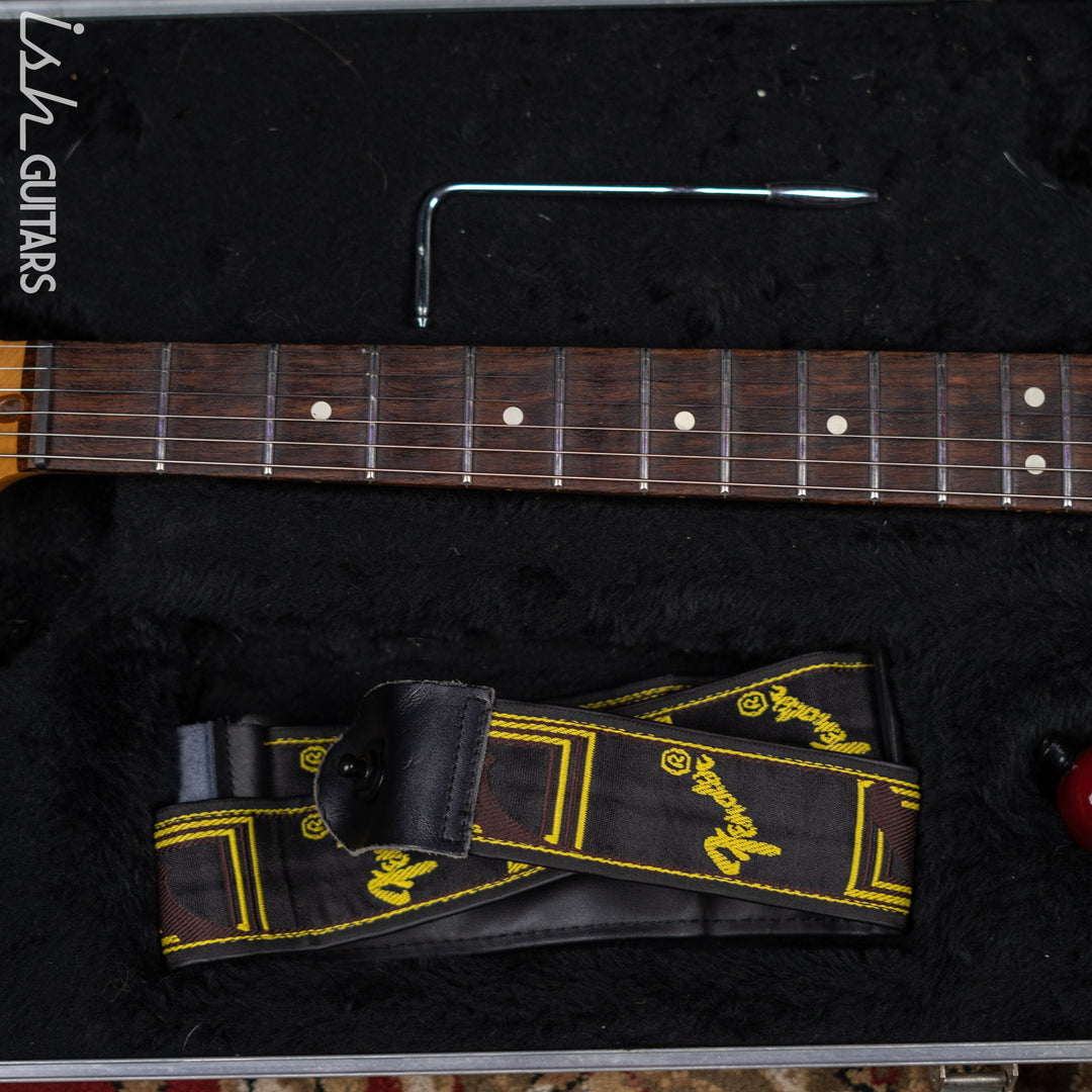1983-1984 Fender Elite Stratocaster Red Scalloped Fretboard Wild Cherry
