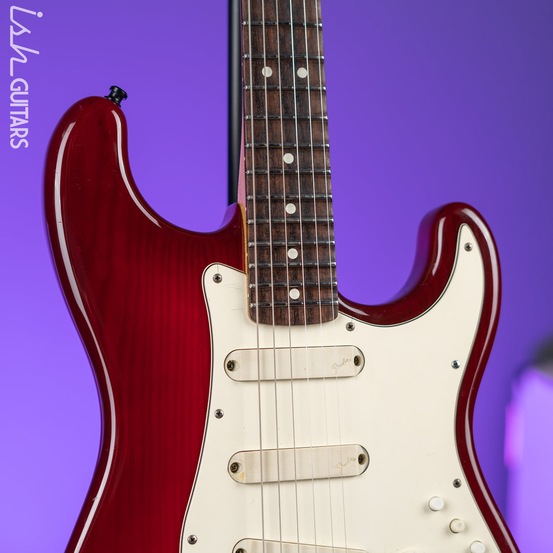 1983-1984 Fender Elite Stratocaster Red Scalloped Fretboard Wild Cherry