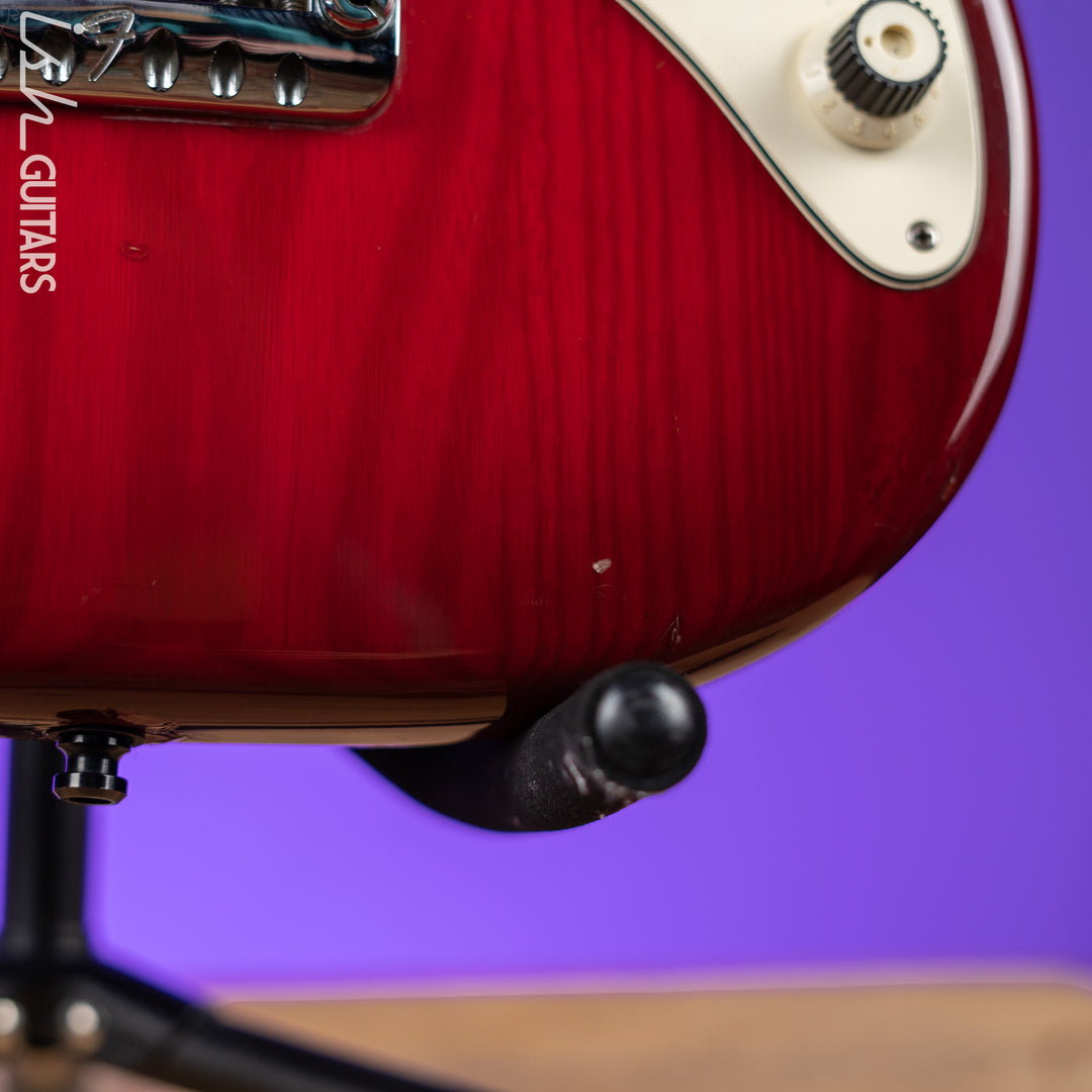 1983-1984 Fender Elite Stratocaster Red Scalloped Fretboard Wild Cherry