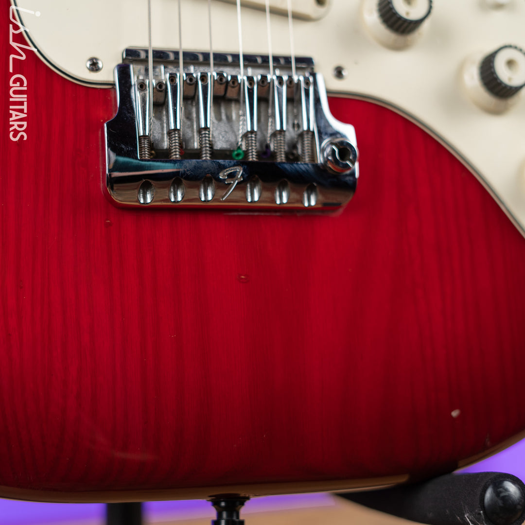 1983-1984 Fender Elite Stratocaster Red Scalloped Fretboard Wild Cherry
