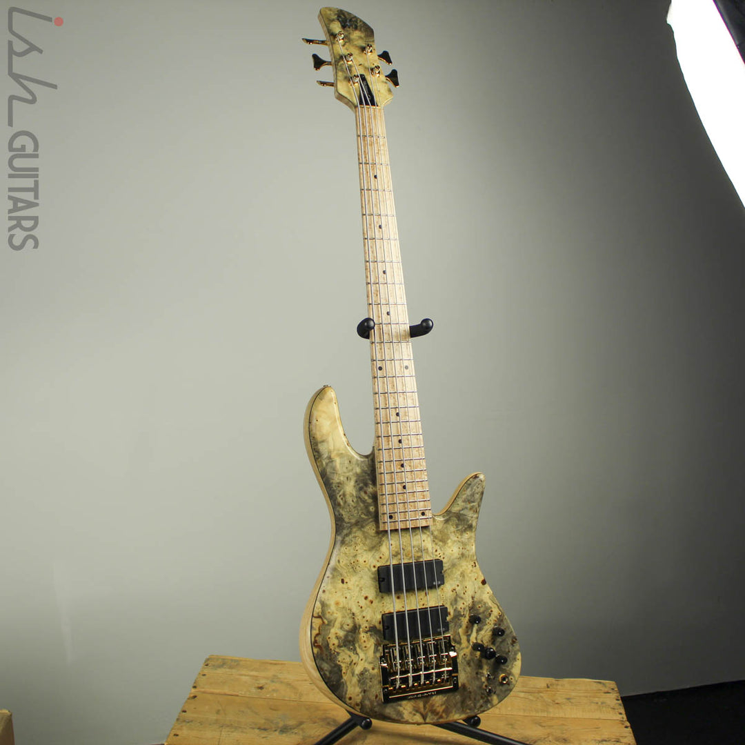 2016 Fodera Emperor Deluxe 5-String Buckeye Burl RARE Bass Tremolo