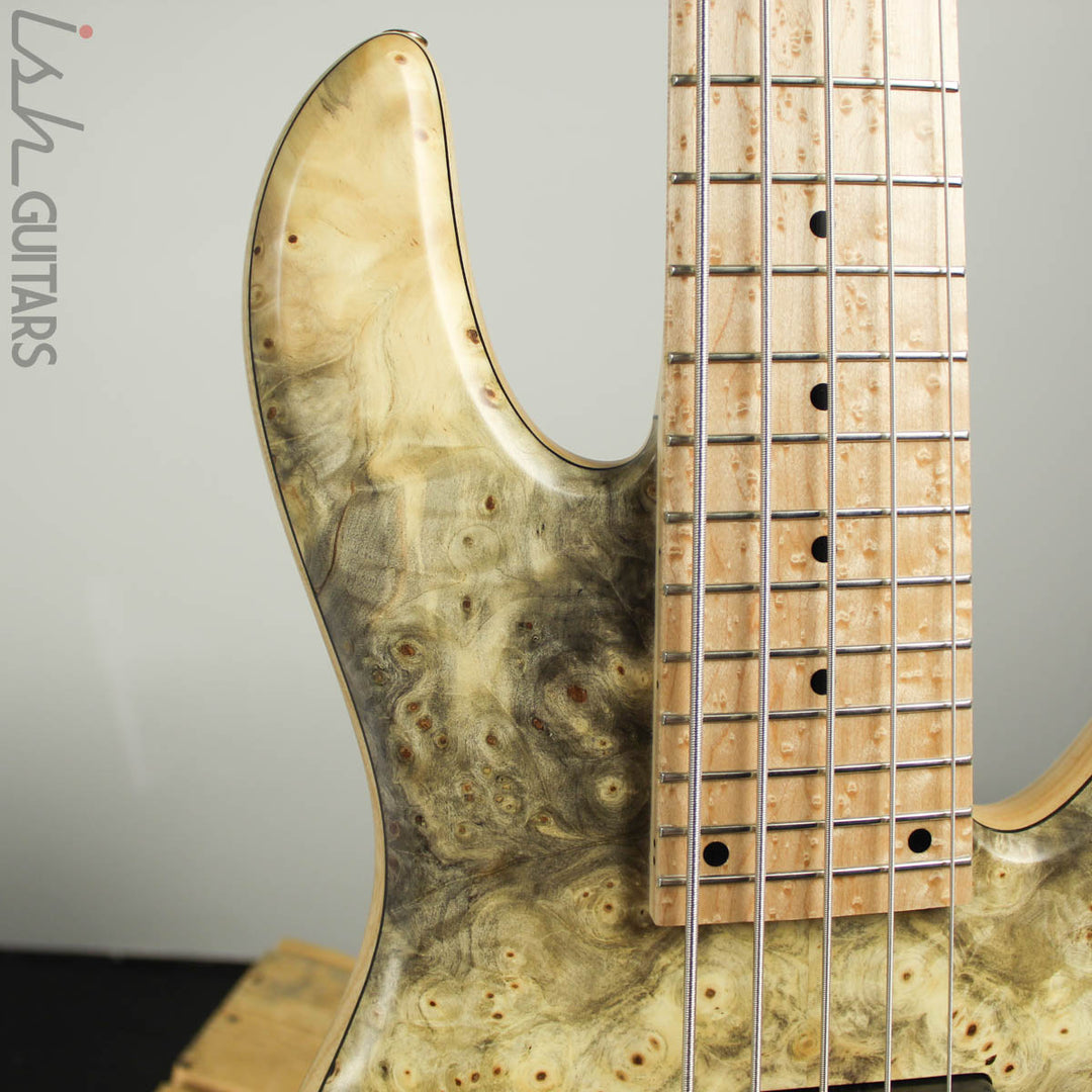 2016 Fodera Emperor Deluxe 5-String Buckeye Burl RARE Bass Tremolo