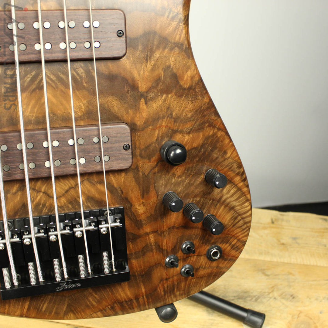 Fodera Emporer Bolt-on NAMM 2019 Bass Walnut Feather Crotch Top