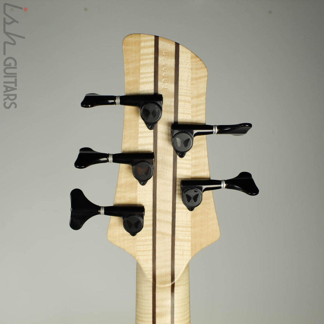 Fodera Emporer Bolt-on NAMM 2019 Bass Walnut Feather Crotch Top