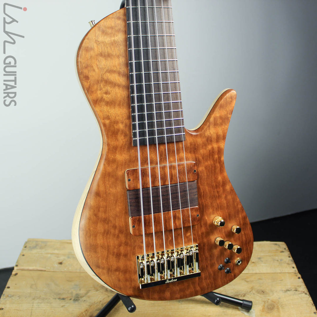 2018 Fodera Six String Emperor II Elite Quilted Mahogany/Ash