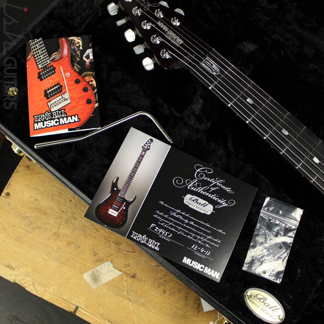 2013 Ernie Ball Music Man BFR JP-12 7 String Cherry Sugar
