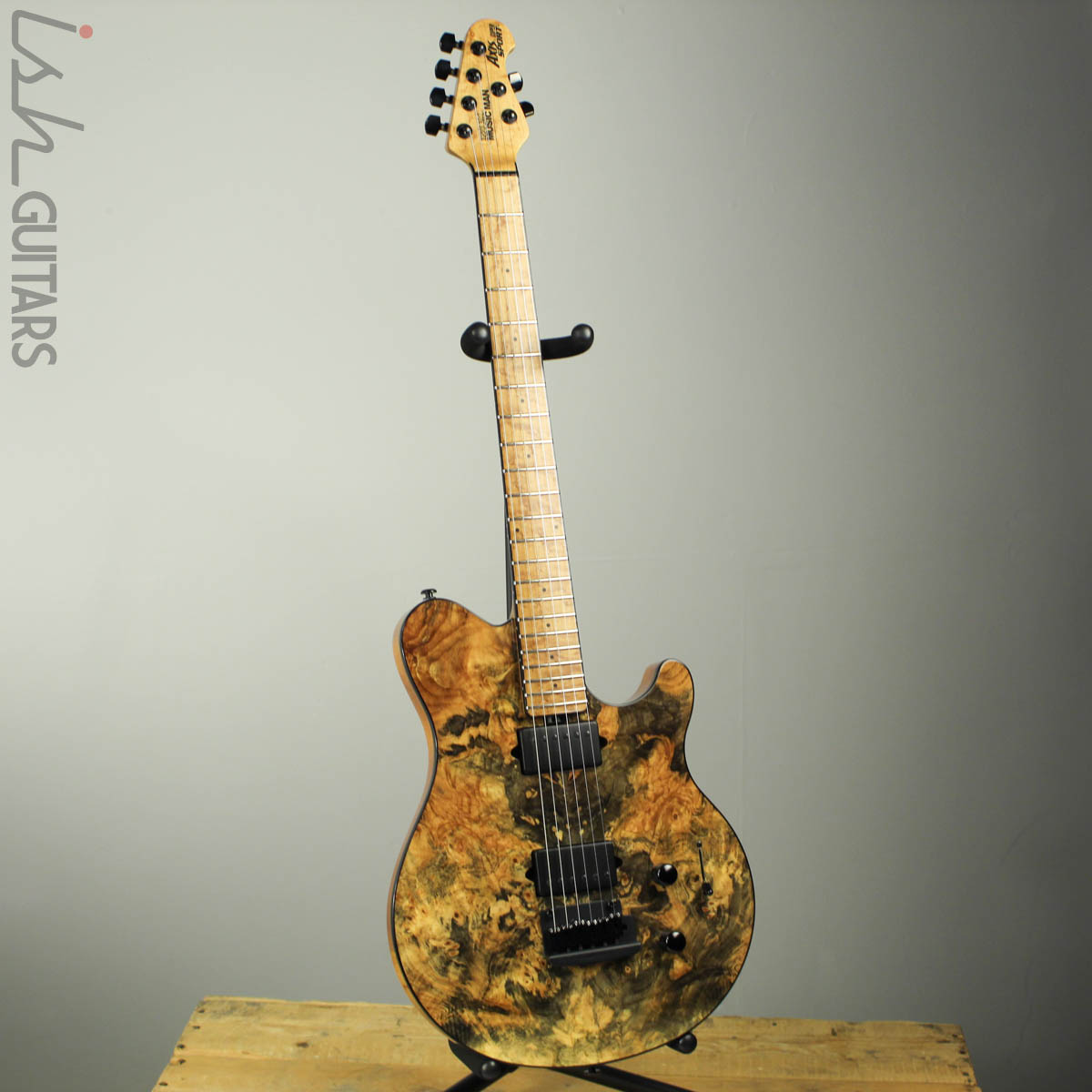 2017 Ernie Ball Music Man BFR Axis Super Sport Buckeye Burl – Ish