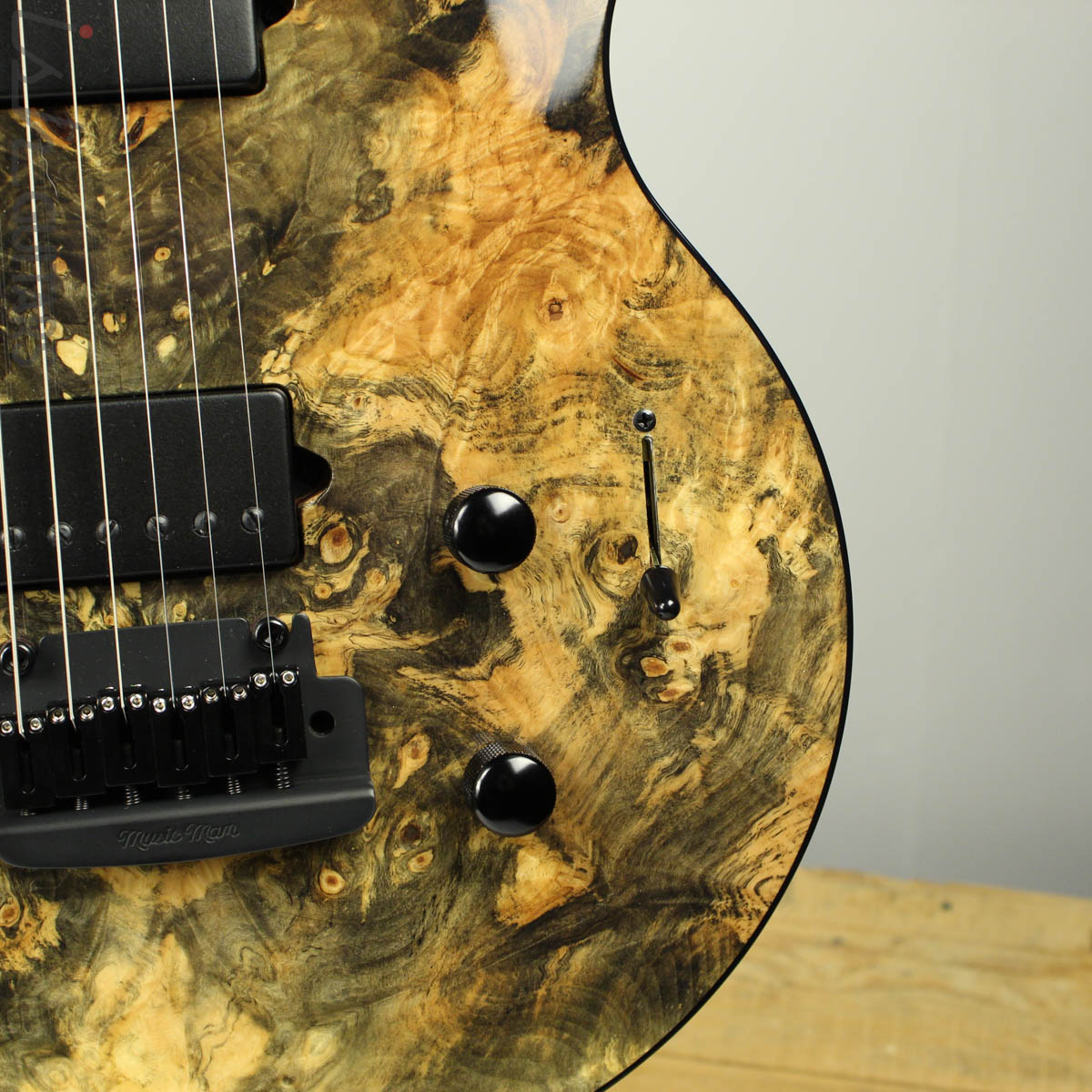 2017 Ernie Ball Music Man BFR Axis Super Sport Buckeye Burl – Ish