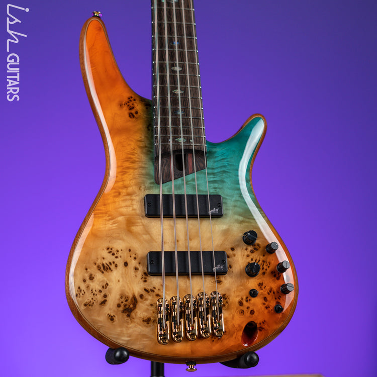 Ibanez Premium SR1605D 5-String Bass Autumn Sunset Sky Demo – Ish