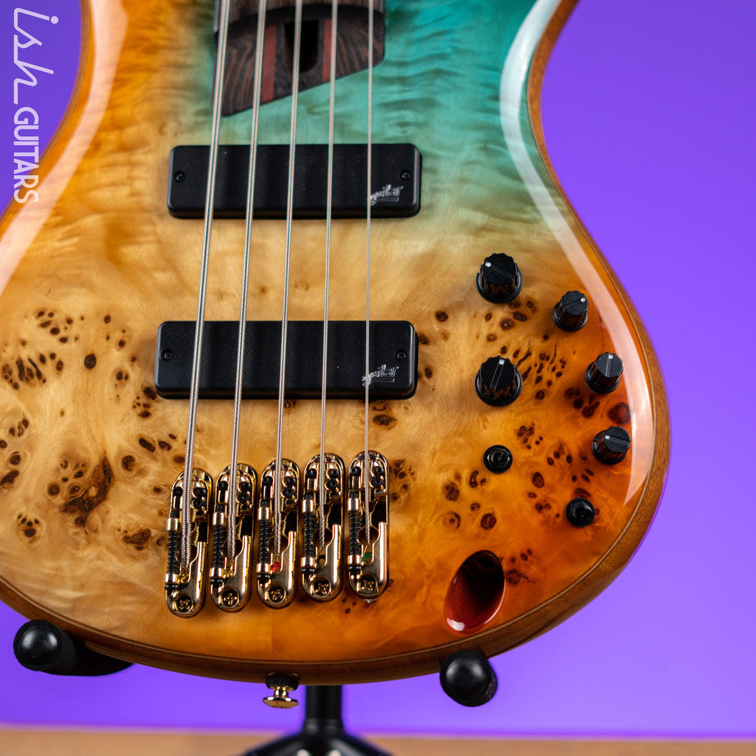 Ibanez Premium SR1605D 5-String Bass Autumn Sunset Sky Demo